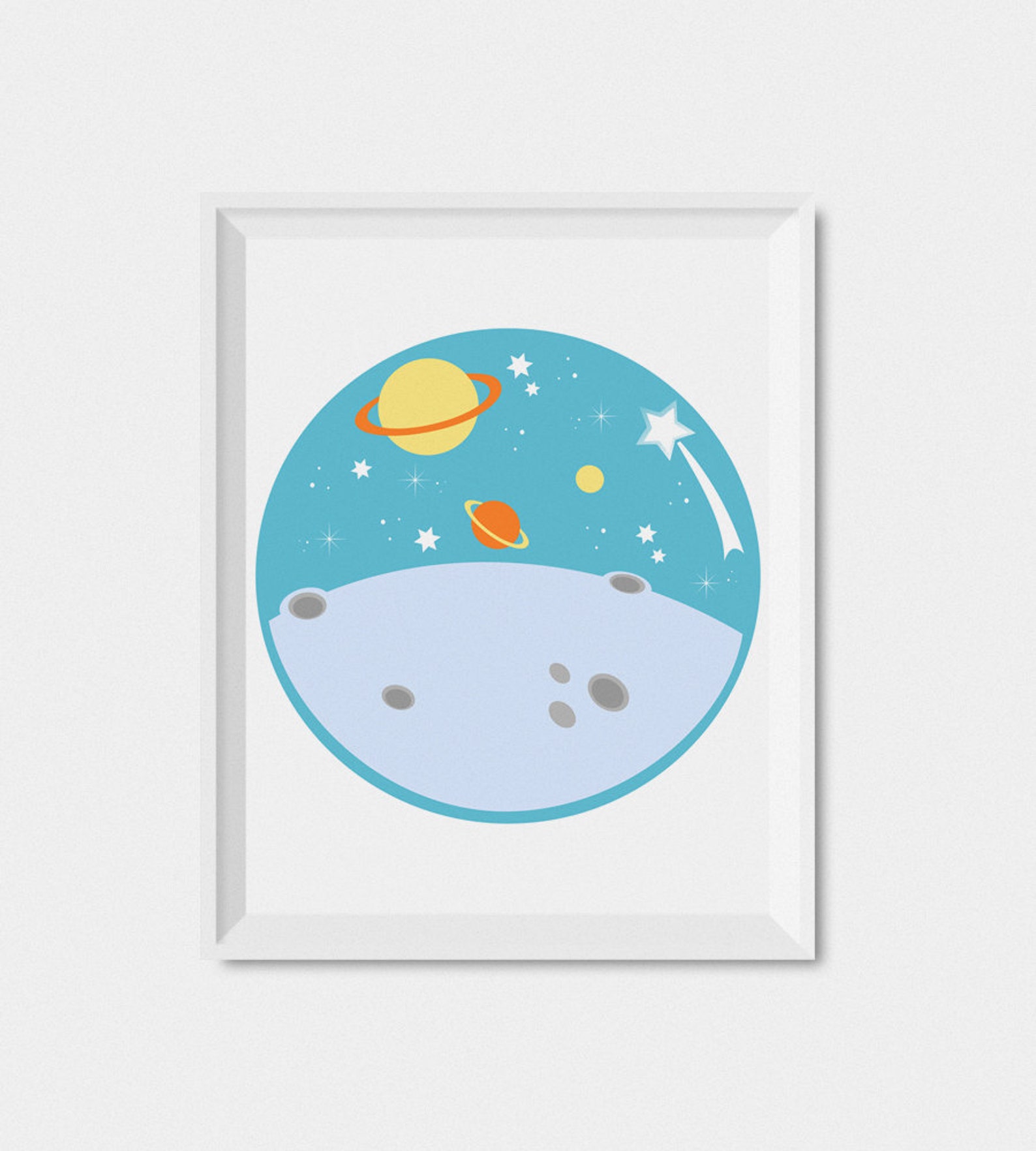 Baby Boy Nursery Wall Art, Outer Space Nursery Decor, Boys Wall Art ...