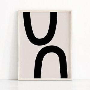 Arches Abstrakter Kunstdruck, Moderne Minimalistische Kunst, druckbare Wandkunst, Minimal abstrakter Druck, Schwarz und Beige Kunst, Digitaler Download Poster