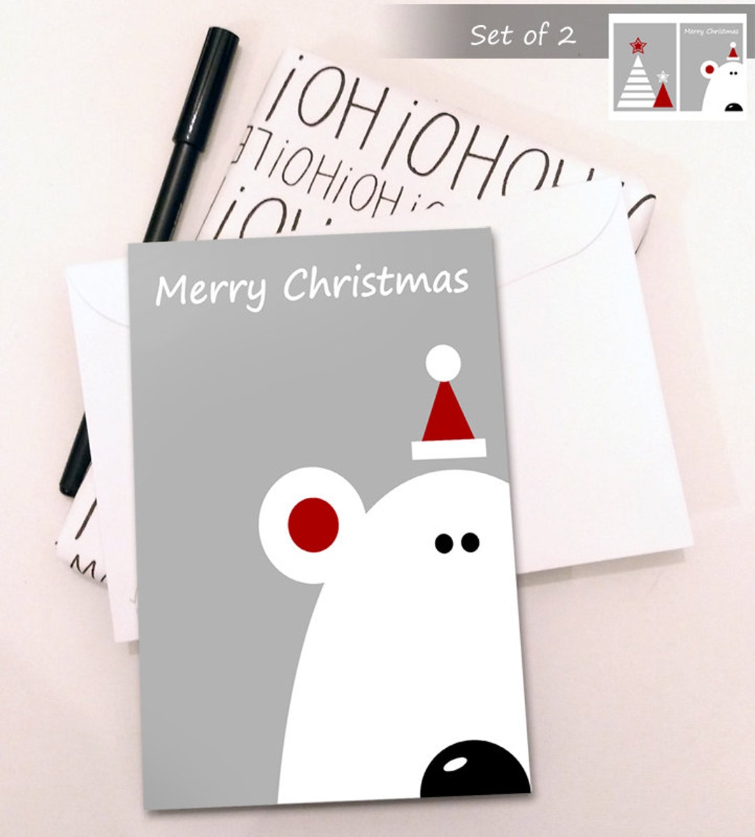 Instant Download Printable Christmas Cards, Merry Christmas Greeting ...