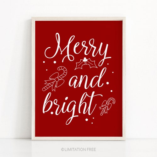 Printable Christmas Wall Art Instant Download Christmas Etsy