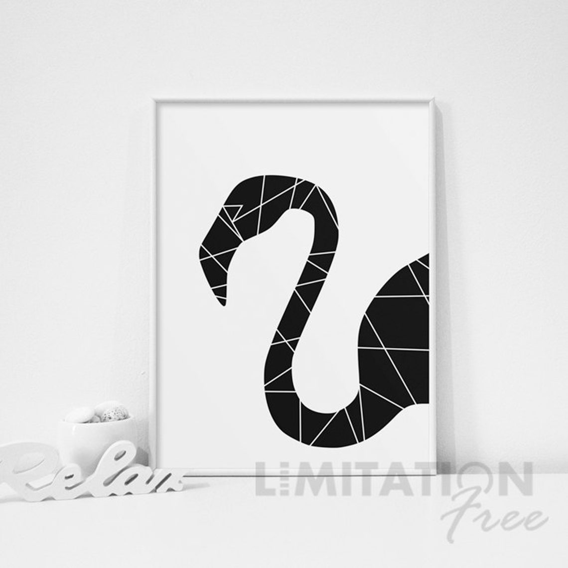 Flamingo Wall Art Print Digital Download Art Instant Etsy