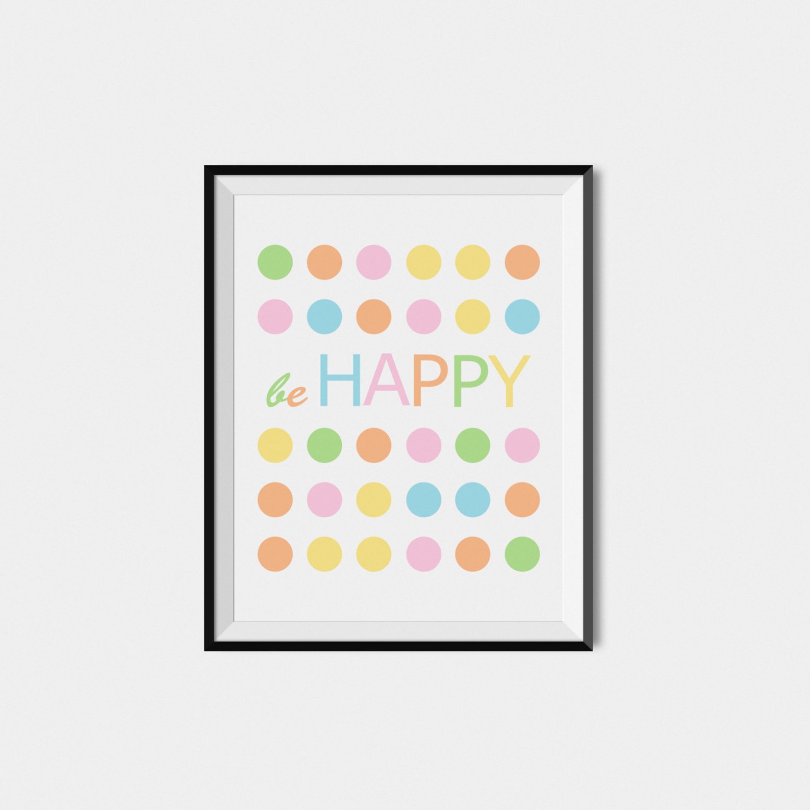 Be Happy Print Kids Wall Art Print Playroom Wall Art Kids Etsy