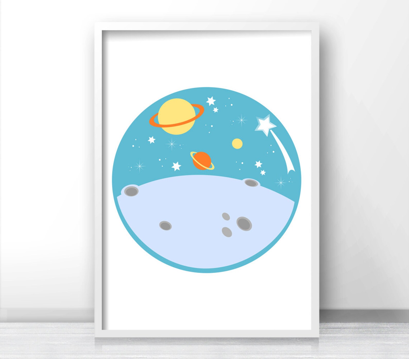 Baby Boy Nursery Wall Art, Outer Space Nursery Decor, Boys Wall Art ...