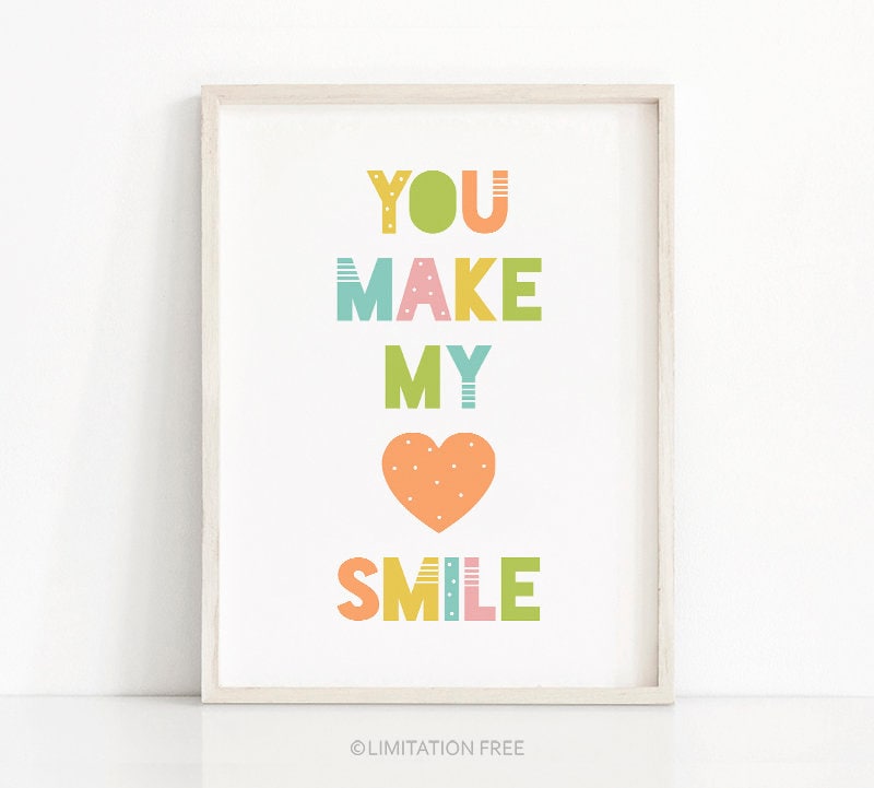 Nursery Quote Nursery Wall Art Printable Kids Art Print Etsy
