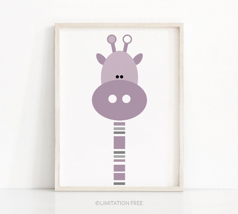 Giraffe Girl Wall Art main image 0
