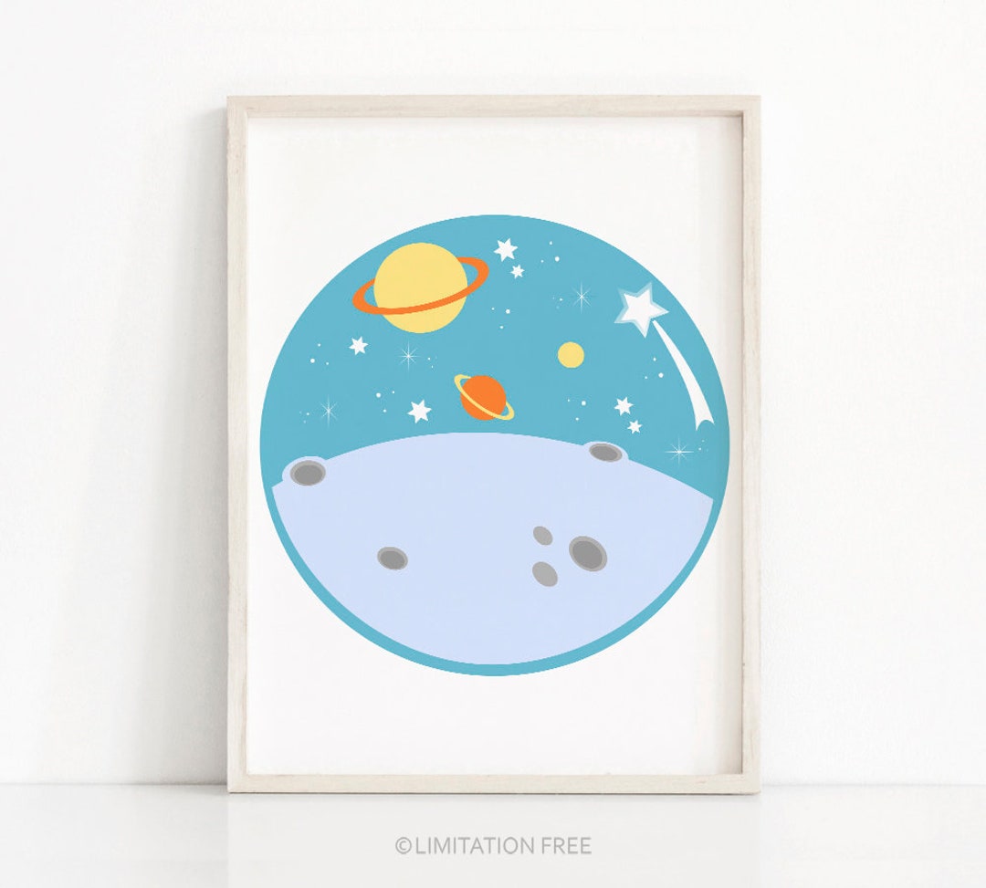 Baby Boy Nursery Wall Art, Outer Space Nursery Decor, Boys Wall Art ...