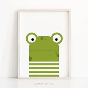 Nursery Print, Frog Nursery Decor, Nursery Art, Kids Wall Art, Instant Download Baby Nursery Art, Kids Art, Kids Room Decor, Animal Nursery