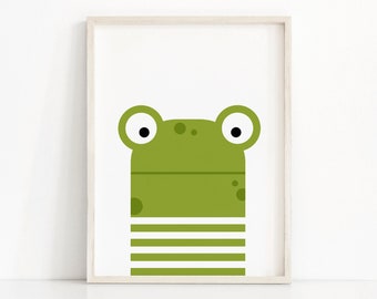 Nursery Print, Frog Nursery Decor, Nursery Art, Kids Wall Art, Instant Download Baby Nursery Art, Kids Art, Kids Room Decor, Animal Nursery