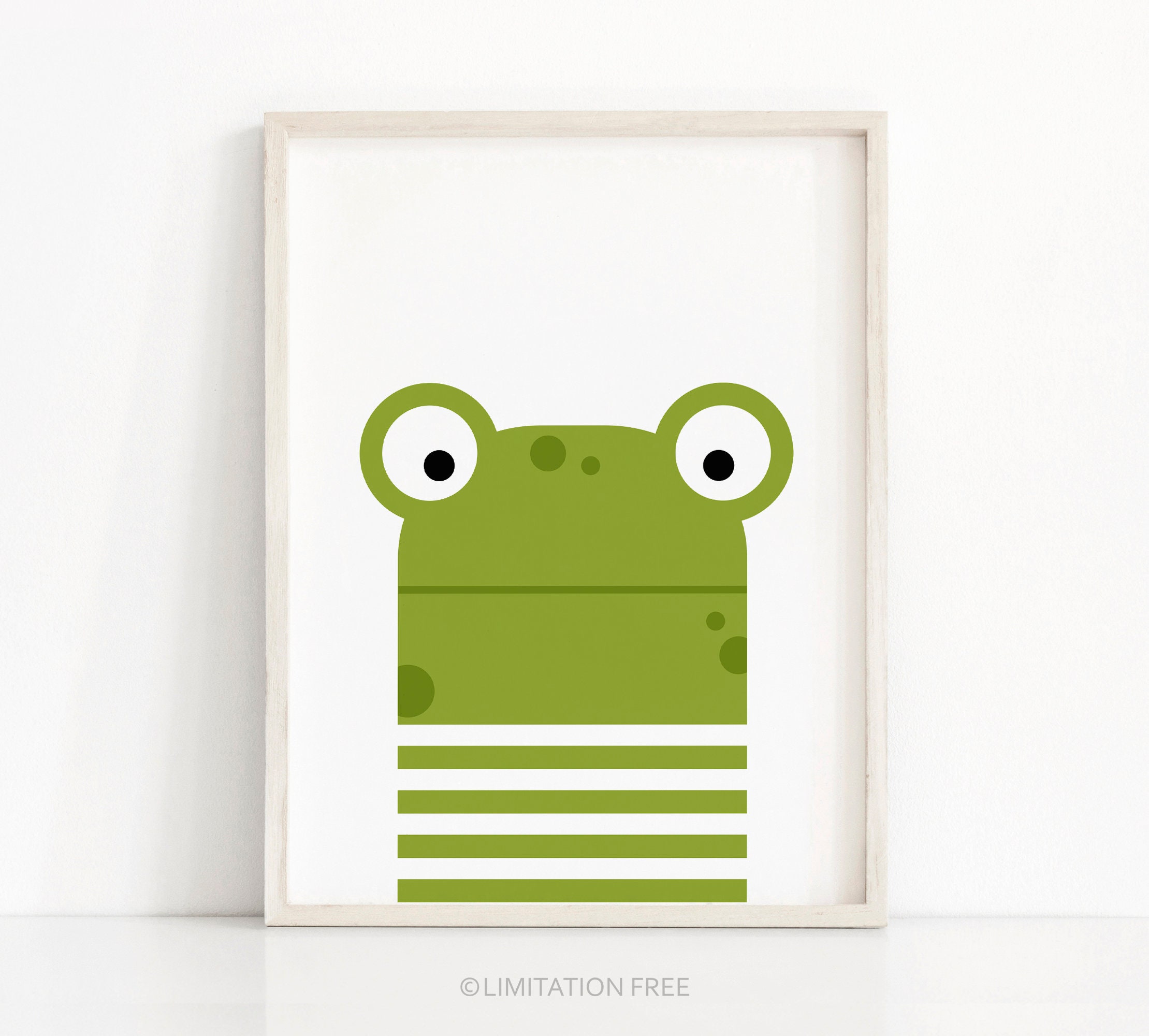 Modest frog decor for baby room Nursery Print Frog Decor Art Kids Wall Etsy