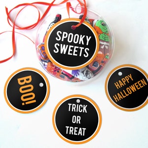 Printable Halloween Tags, Halloween Printables, Instant Download Halloween Favor Tags, Digital Halloween Gift Tags, Halloween Toppers