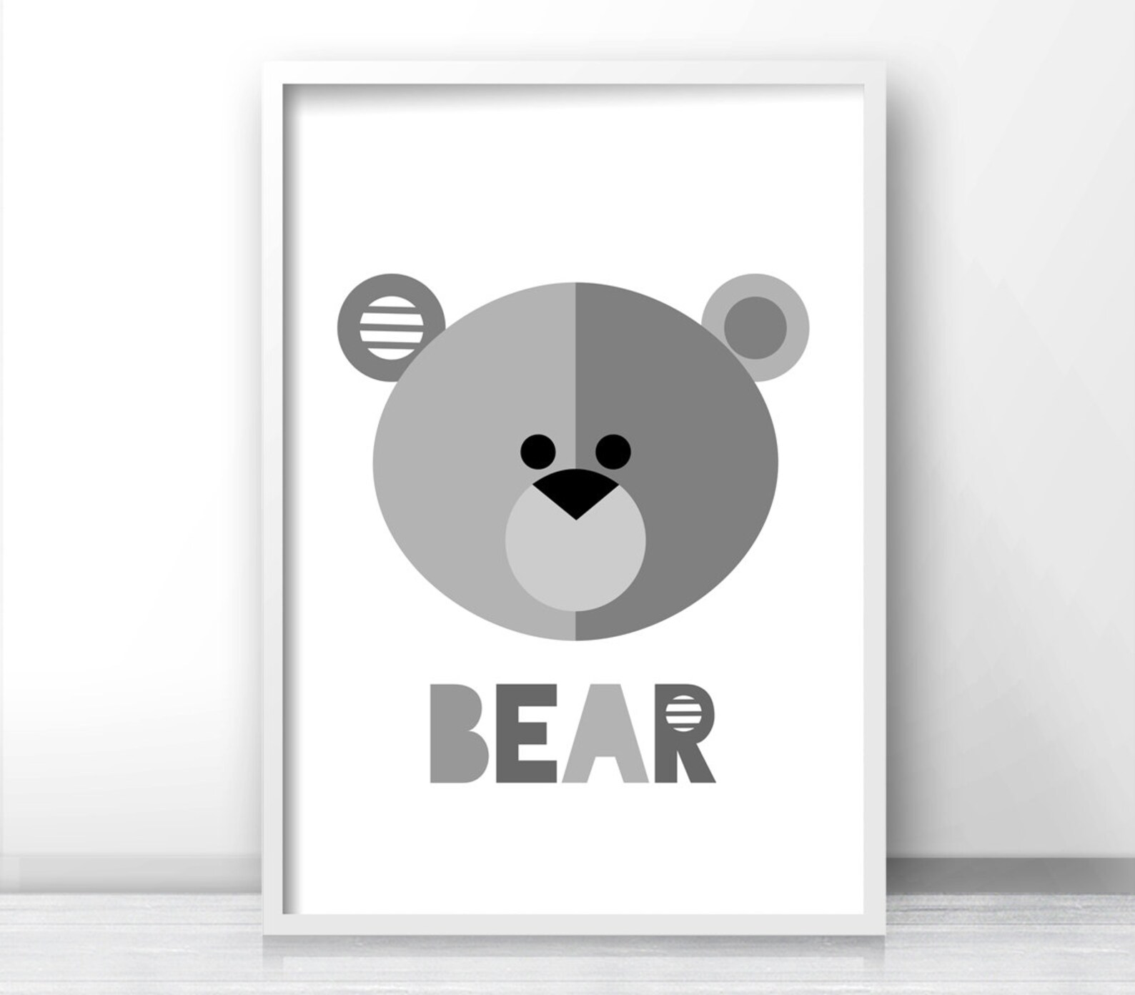 Bear Nursery Art Print Animal Nursery Print Digital Etsy