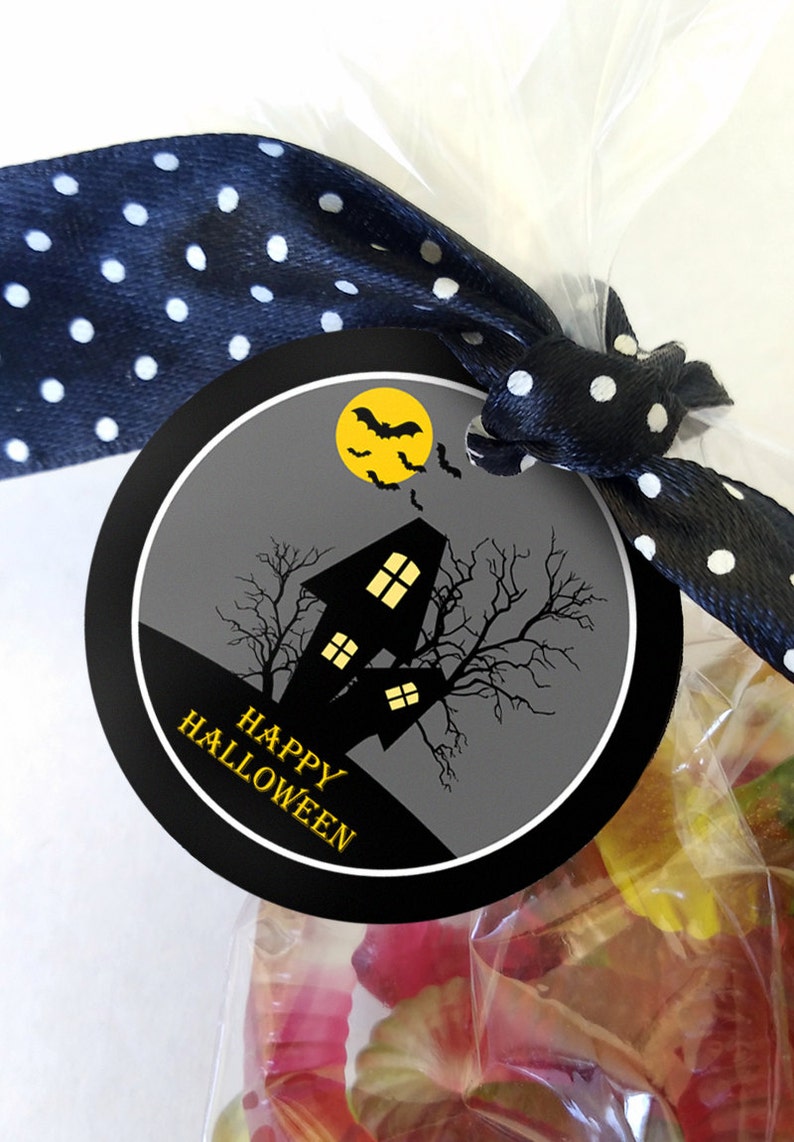 Printable Halloween Favor Tags And Bag Topper, Instant Download Halloween Printables image 2