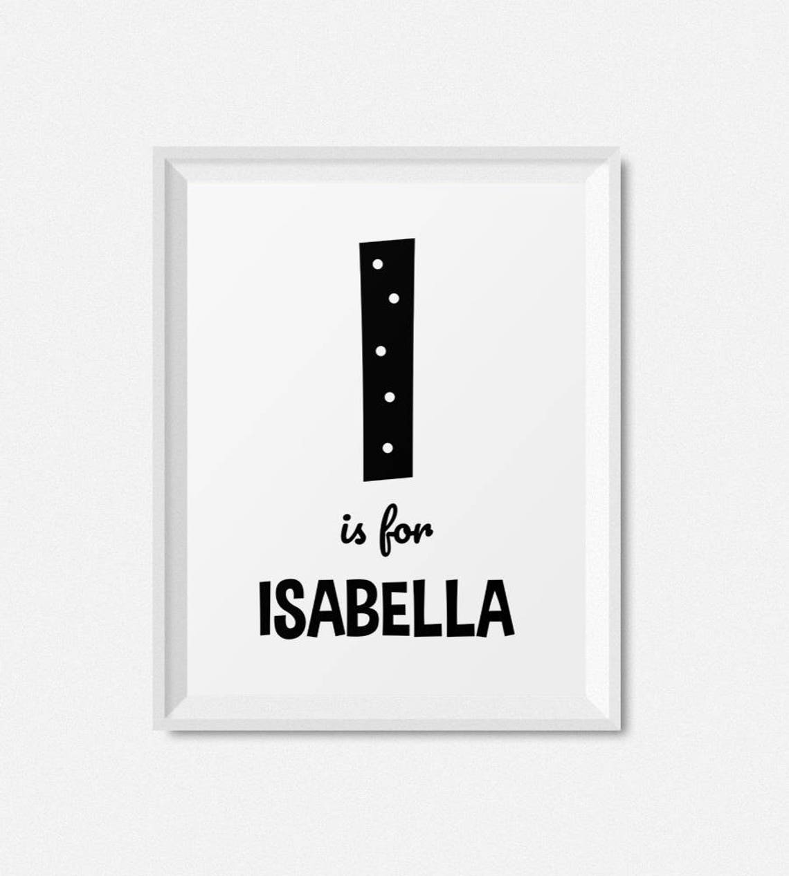 Nursery Name Wall Art Print Custom Name Art Personalized Etsy