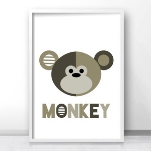 Jungle Animals Nursery Prints, Printable Kids Art, Kids Prints, Instant ...