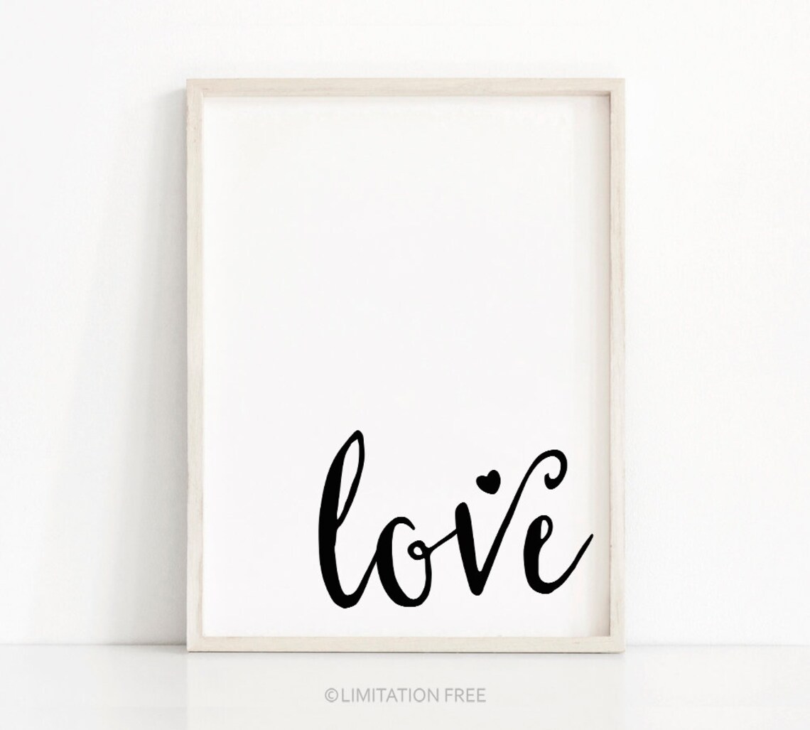 Love Wall Art Printable Digital Download Art Home Decor Wall | Etsy