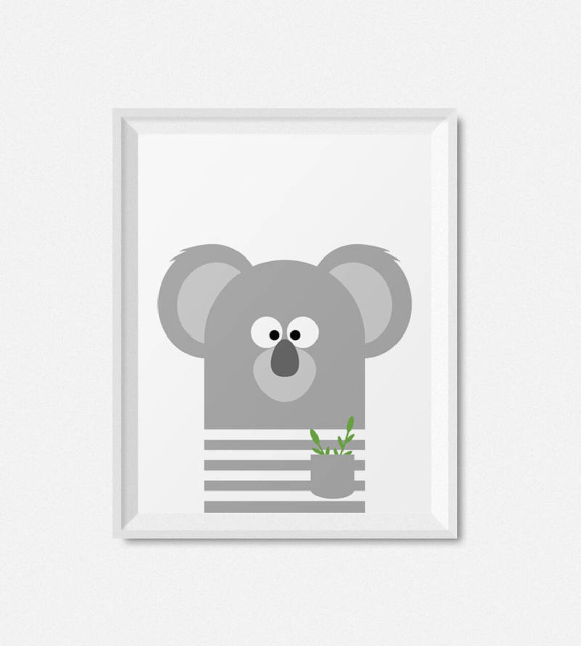 Koala Nursery Print Animal Nursery Art Kids Print Digital Etsy
