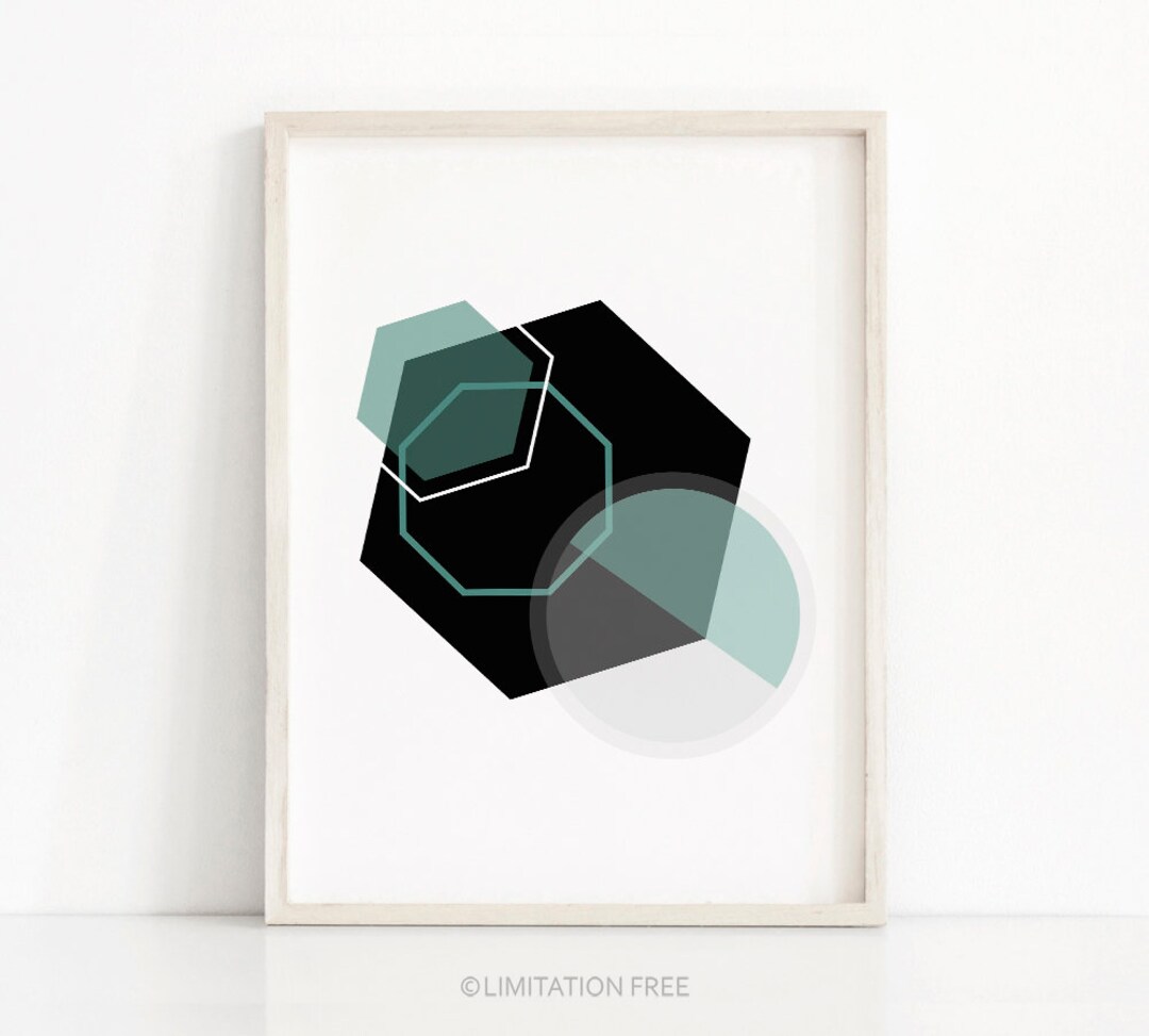 Geometric Wall Art Print, Instant Download Printable Art, Modern Art ...