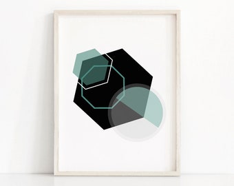 Geometric Wall Art Print, Instant Download Printable Art, Modern Art, Abstract Geometric Print, Digital Download Art, Modern Printable Decor