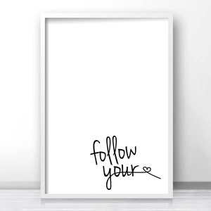 Typography print Inspirational quote Black and white wall image 2