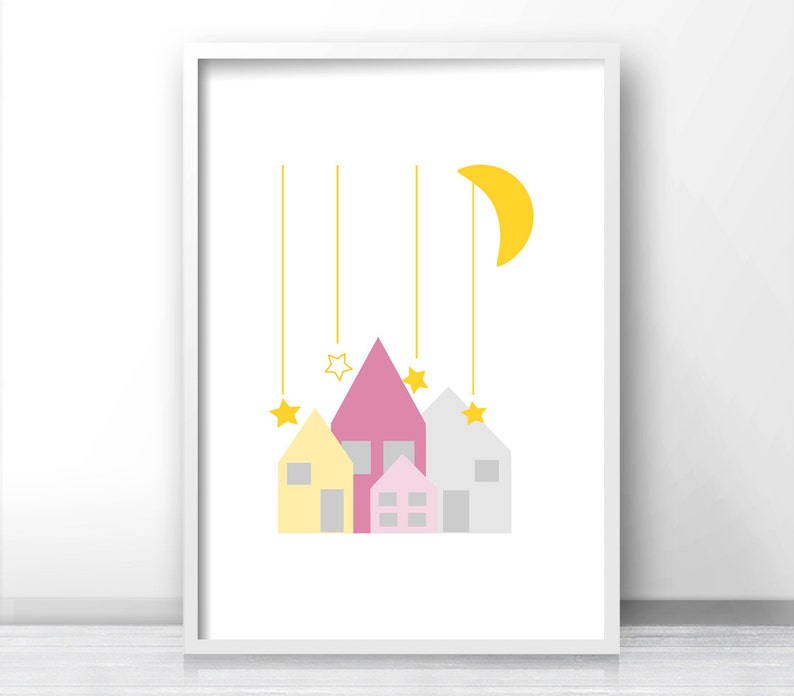 Set of 3 Nursery Art Prints, Printable Nursery Wall Decor, Modern ...