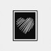 Heart Wall Art Print, Black and White Print, Digital Download Art ...