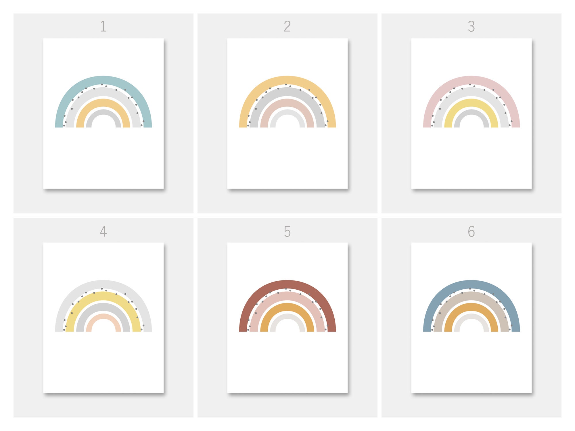 Printable Nursery Wall Art Rainbow Nursery Print Kids Print | Etsy