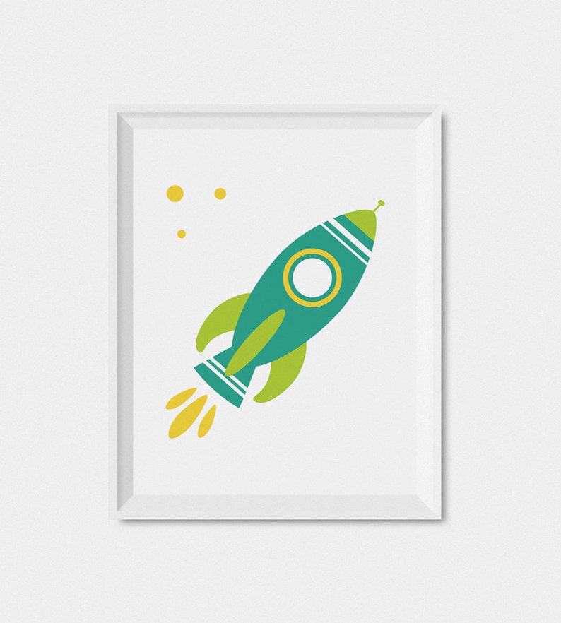 Outer Space Kids Art Prints Space Nursery Wall Art Print - Etsy