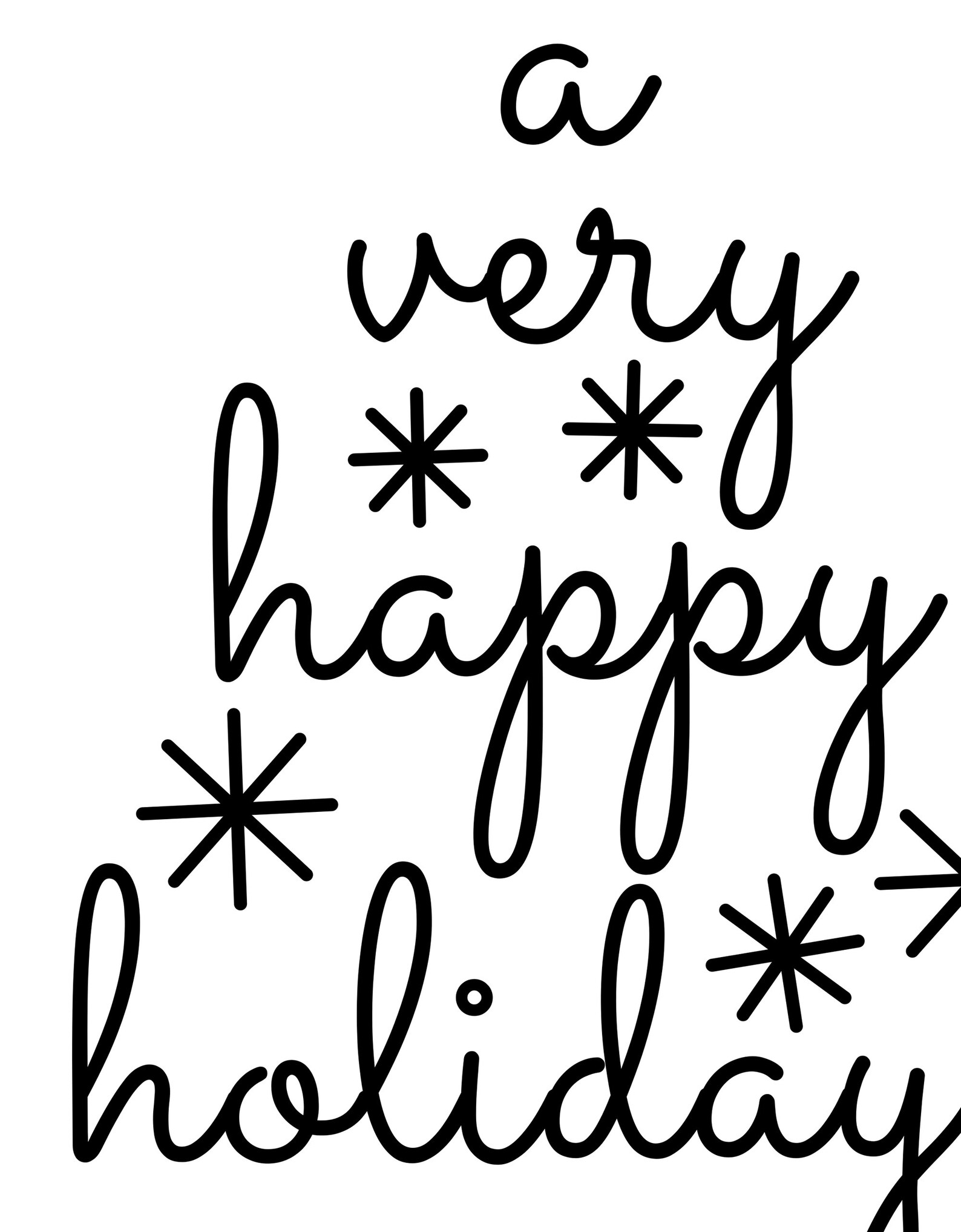Happy Holidays Printable Christmas Print Christmas Printable Etsy