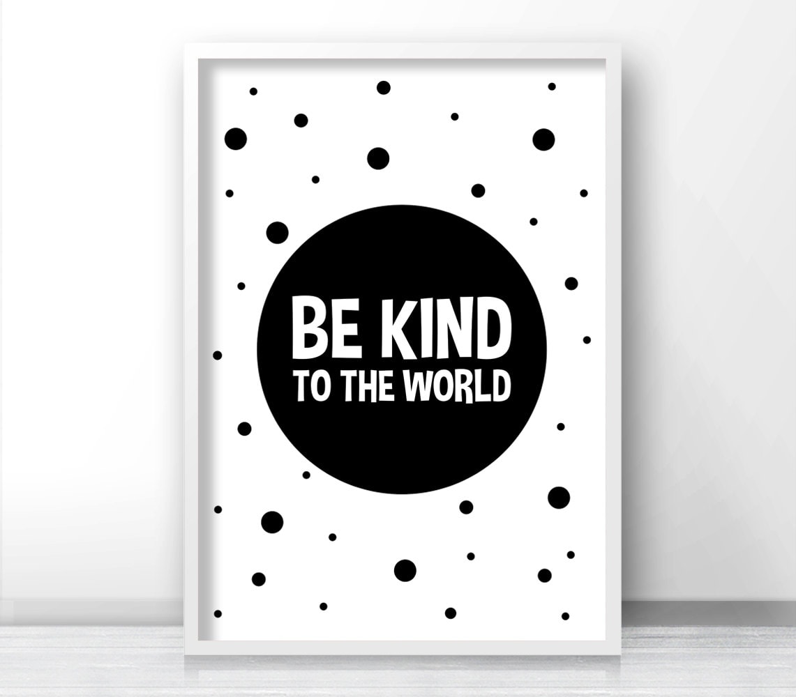 Be Kind Nursery Print, Instant Download Printable Art, Kids Print