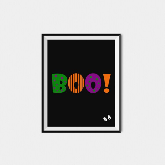 Halloween Printable Decor, Boo Sign, Halloween Print, Digital Download, Halloween Decor