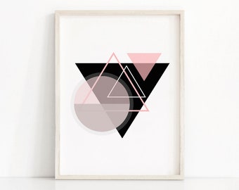 Digital Download Print, Instant Download Printable Art, Modern Wall Art Print, Printable Abstract Art, Geometric Art Print, Home Decor Print