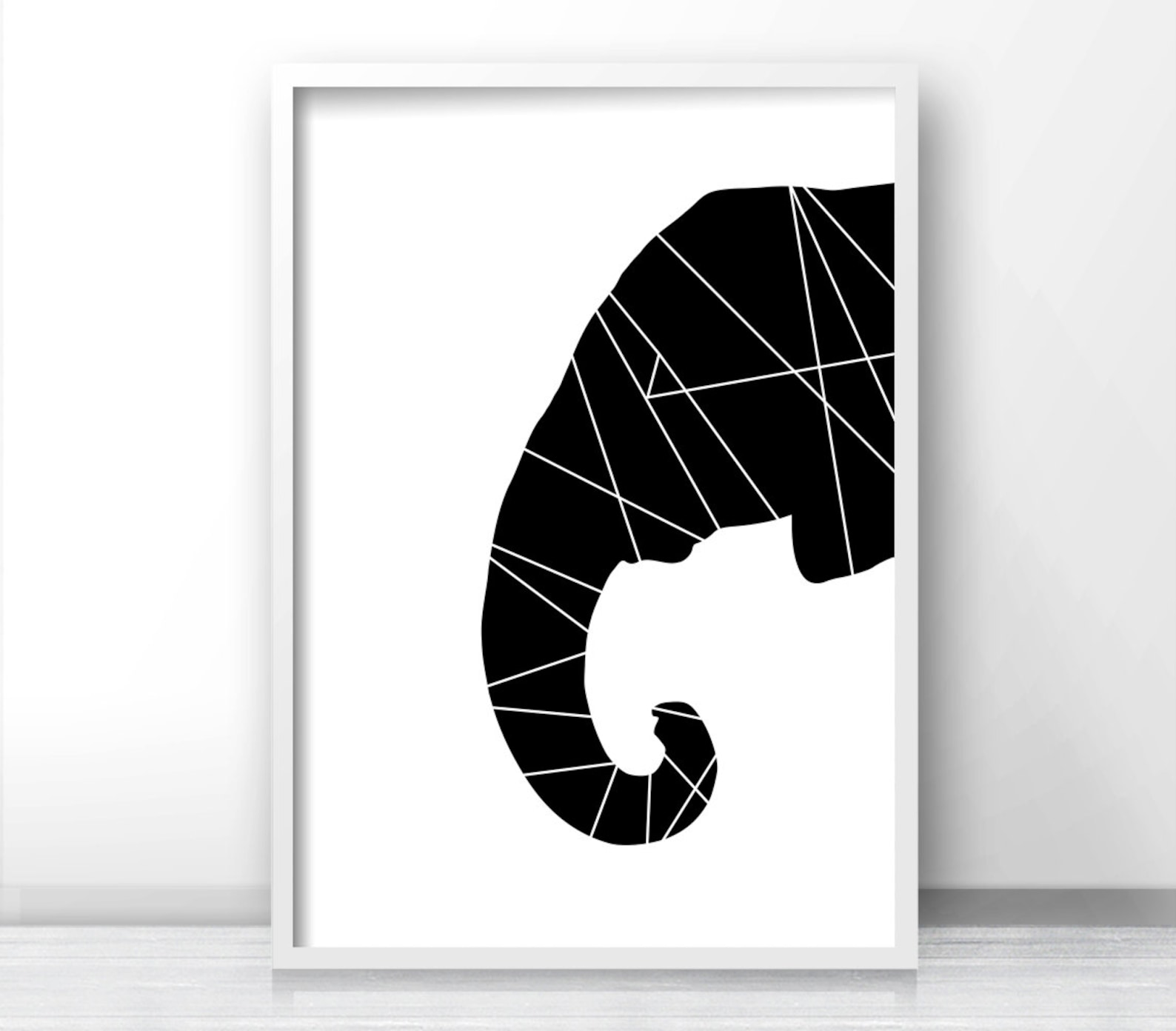 Elephant Wall Art Print Digital Download Art Black and White Etsy Canada
