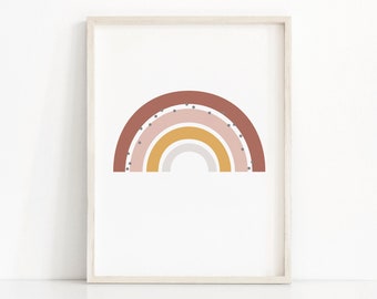 Printable Nursery Wall Art, Rainbow Nursery Print, Kids Print, Rainbow Decor, Download Kids Art, Rainbow Baby Decor, Instant Download Print