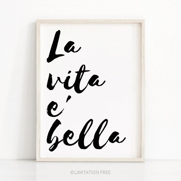 La Vita E Bella - Etsy