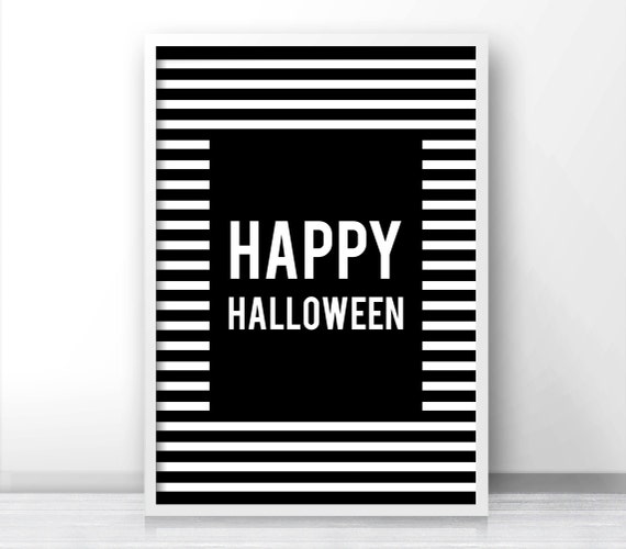 Happy Halloween Print, Halloween Printables, Fall Printable Art, Instant Download Printable Halloween Decor, Digital Halloween Wall Art