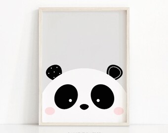 Panda Print, Nursery Art Printable, Instant Download Nursery Print, Kids Art, Baby Animal Print, Digital Download Art, Panda Nursery Decor