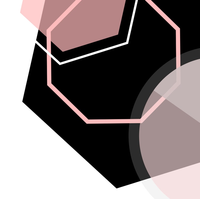 Wall Art Printable Geometric Art Print Digital Download Art | Etsy