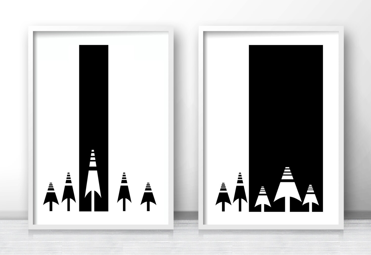 Modern Wall Art Print, Black and White Digital Download Print, Instant ...