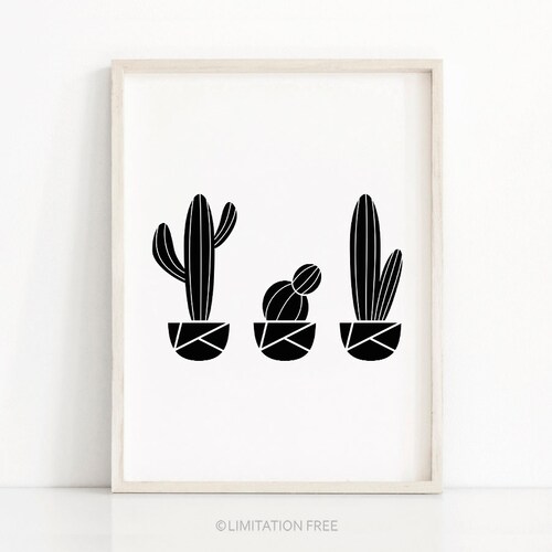 Instant Download Printable Art Cactus Wall Art Printable Etsy