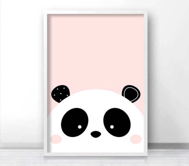 Panda Print, Digital Download Nursery Print, Baby Girl Nursery Art, Girls Room Art, Panda Nursery Decor, Instant Download Printable Nursery image 4