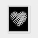 Heart Wall Art Print, Black and White Print, Digital Download Art ...