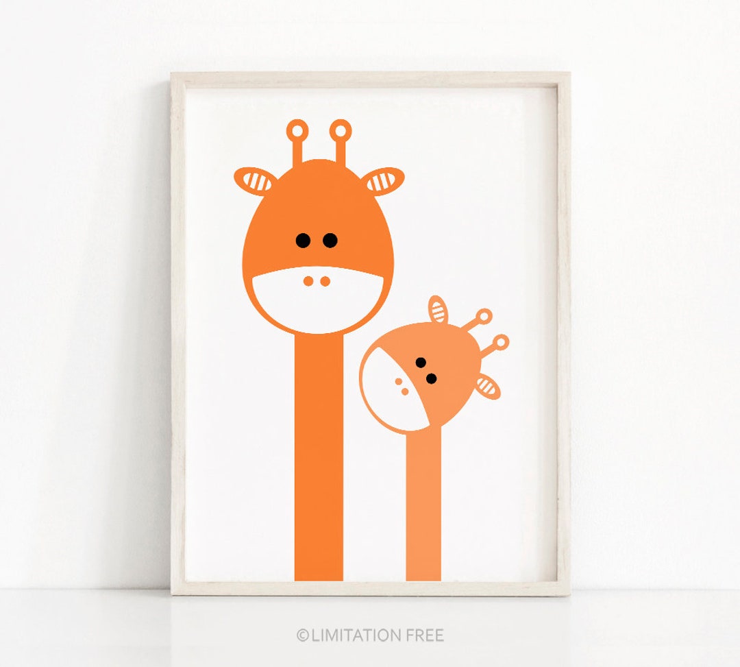 Giraffe Nursery Print, Kids Wall Art Printable, Animal Nursery Print ...