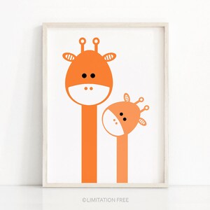 Giraffe Nursery Print, Kids Wall Art Printable, Animal Nursery Print ...