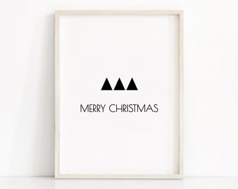 Scandinavian Christmas Decor, Instant Download Christmas Print, Holiday Print, Printable Christmas, Digital Art, Modern Minimalist Christmas