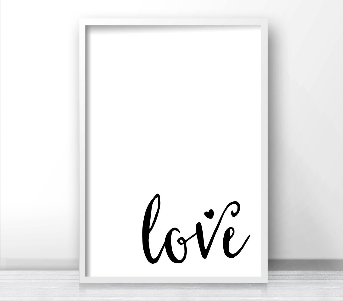 Love Wall Art Printable Digital Download Art Home Decor Wall | Etsy
