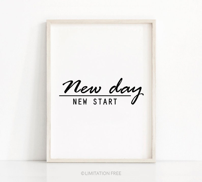 Arte da parete ispiratrice stampabile, stampa da parete con citazione motivazionale, arte in bianco nero, stampa d'arte da parete tipografica, arte della parete di casa, arte stampabile immagine 1