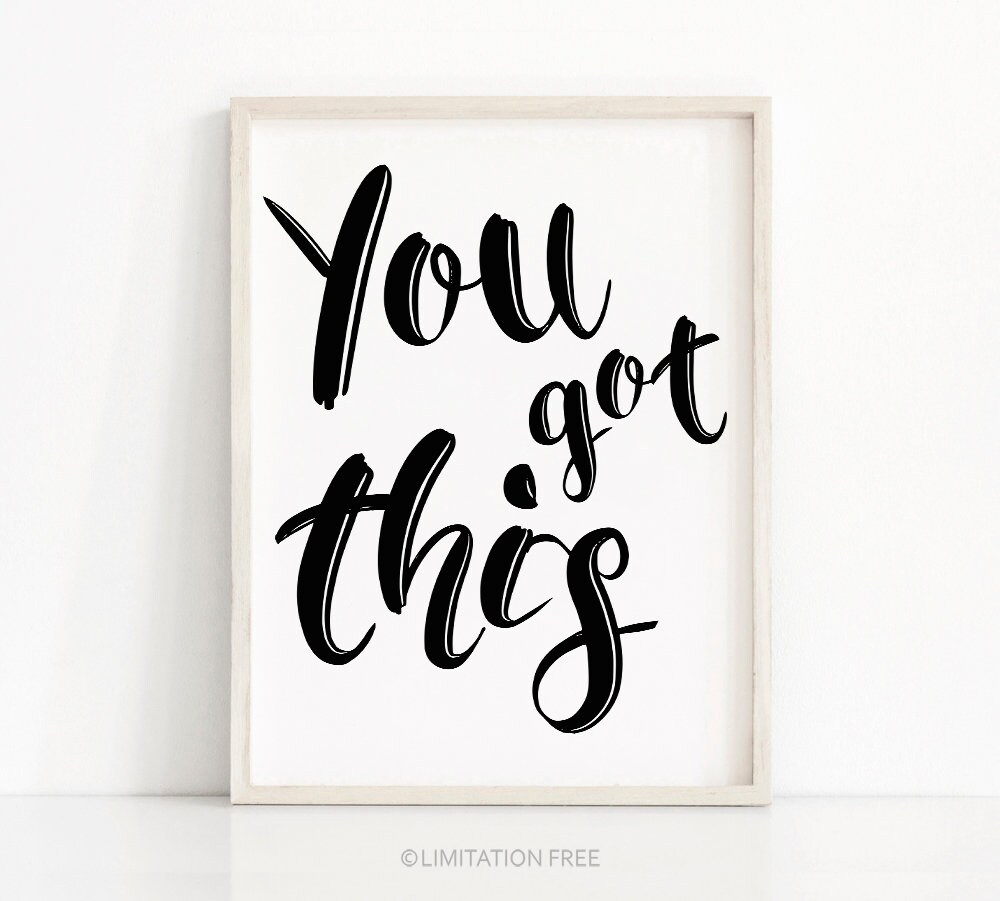 Inspirational Wall Art Digital Download Print Typography | Etsy