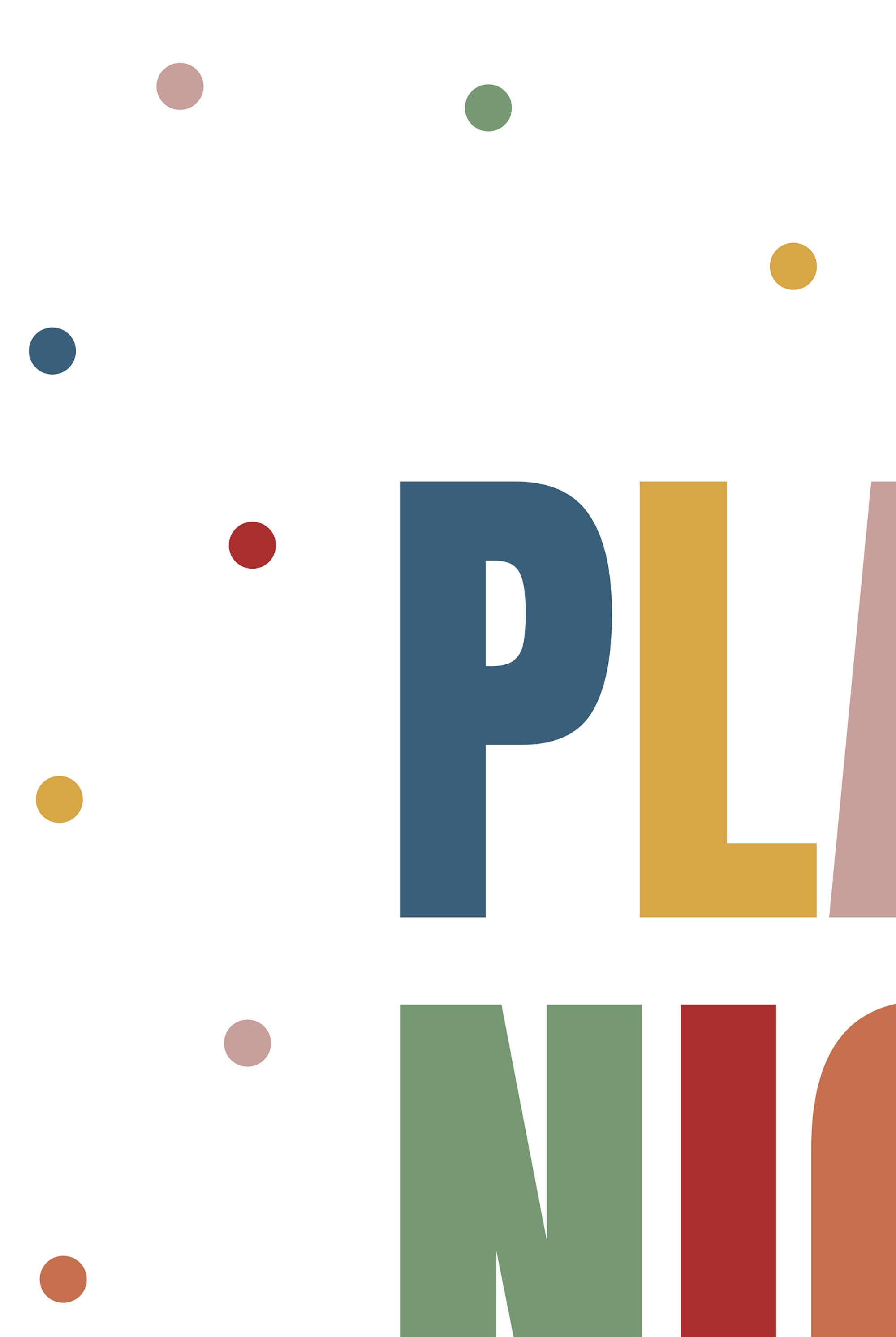 Play Nice Kids Print Download Printable Nursery Art Kids | Etsy