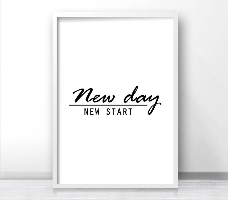 Arte da parete ispiratrice stampabile, stampa da parete con citazione motivazionale, arte in bianco nero, stampa d'arte da parete tipografica, arte della parete di casa, arte stampabile immagine 2