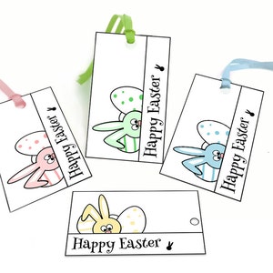 Ausdruckbare Osteranhänger, Osterhasen Geschenkanhänger, Osterausdrucke, Ostergeschenkanhänger, Frohe Ostern Printable